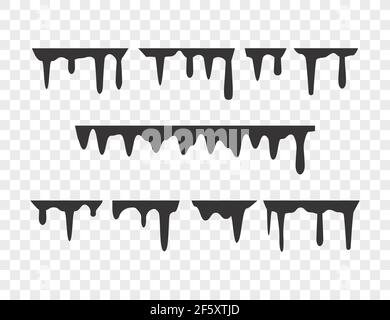 Vektorgrafik. Flüssiges tropfendes Farböl Stock Vektor