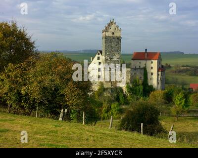Schloss Katzenstein bei Dischingen im Härtsfeld, östlicher Rand der Schwäbischen alpen, Kreis Heidenheim, Baden-Württemberg, Deutschland Stockfoto