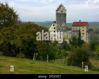 Schloss Katzenstein bei Dischingen im Härtsfeld, östlicher Rand der Schwäbischen alpen, Kreis Heidenheim, Baden-Württemberg, Deutschland Stockfoto