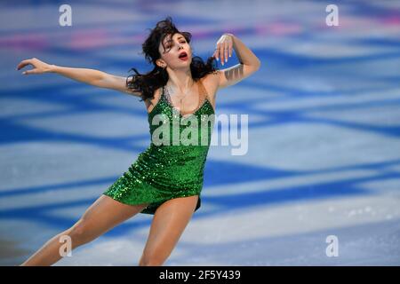 Stockholm, Schweden. März 2021, 28th. Elizaveta TUKTAMYSHEVA FSR, während der Ausstellungsgala bei der ISU World Figure Skating Championships 2021 im Ericsson Globe, am 28. März 2021 in Stockholm, Schweden. Quelle: Raniero Corbelletti/AFLO/Alamy Live News Stockfoto