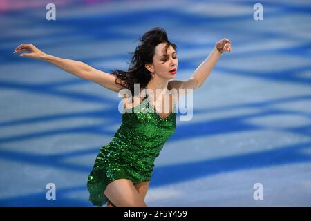 Stockholm, Schweden. März 2021, 28th. Elizaveta TUKTAMYSHEVA FSR, während der Ausstellungsgala bei der ISU World Figure Skating Championships 2021 im Ericsson Globe, am 28. März 2021 in Stockholm, Schweden. Quelle: Raniero Corbelletti/AFLO/Alamy Live News Stockfoto