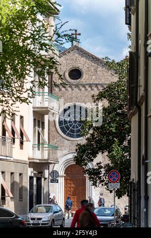 Blick auf die Kirche San Francesco in terni Stockfoto