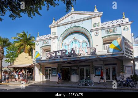 Strand Theatre in der Duval Street in Key West Florida USA Stockfoto