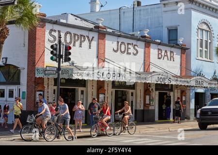 Sloppy Joe's Bar in der Duval Street in Key West Florida USA Stockfoto