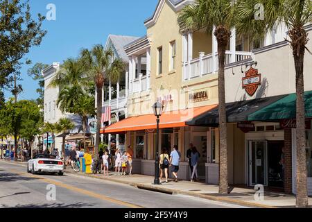 Duval Street in Key West Florida USA Stockfoto