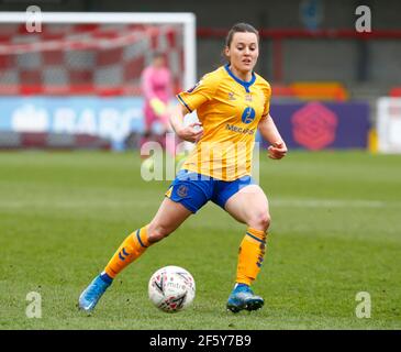 Crawley, Großbritannien. März 2021, 28th. CRAWLEY, ENGLAND - MÄRZ 28: Hayley Raso von Everton Ladies während des Barclays FA Women Super League Spiels zwischen Brighton und Hove Albion Women und Everton Women im People's Pension Stadium am 28. März 2021 in Crawley, England Credit: Action Foto Sport/Alamy Live News Stockfoto