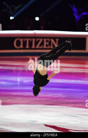 Stockholm, Schweden. März 2021, 28th. Nathan CHEN USA, während der Ausstellungsgala bei der ISU World Figure Skating Championships 2021 im Ericsson Globe, am 28. März 2021 in Stockholm, Schweden. Quelle: Raniero Corbelletti/AFLO/Alamy Live News Stockfoto
