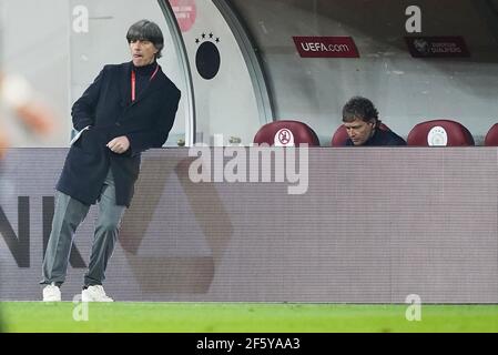 DFB-Headcoach Joachim Jogi LOEW, LÖW im Spiel RUMÄNIEN, Deutschland. , . WM Quali, Saison 2020/2021, 28. März 2021 in Bukarest, Bukarest, Rumänien. Quelle: Peter Schatz/Alamy Live News Stockfoto