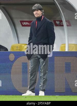 DFB-Headcoach Joachim Jogi LOEW, LÖW im Spiel RUMÄNIEN, Deutschland. , . WM Quali, Saison 2020/2021, 28. März 2021 in Bukarest, Bukarest, Rumänien. Quelle: Peter Schatz/Alamy Live News Stockfoto