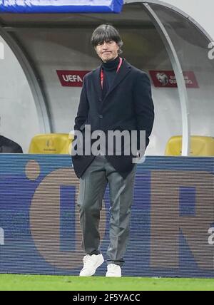 DFB-Headcoach Joachim Jogi LOEW, LÖW im Spiel RUMÄNIEN, Deutschland. , . WM Quali, Saison 2020/2021, 28. März 2021 in Bukarest, Bukarest, Rumänien. Quelle: Peter Schatz/Alamy Live News Stockfoto