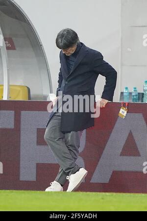 DFB-Headcoach Joachim Jogi LOEW, LÖW im Spiel RUMÄNIEN, Deutschland. , . WM Quali, Saison 2020/2021, 28. März 2021 in Bukarest, Bukarest, Rumänien. Quelle: Peter Schatz/Alamy Live News Stockfoto