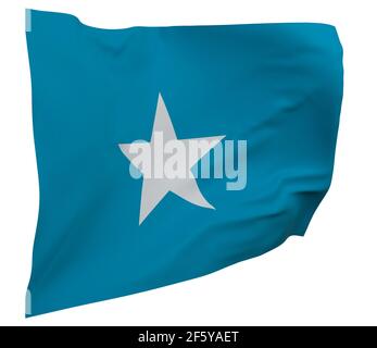 Somalia Flagge isoliert. Winkendes Banner. Nationalflagge Somalias Stockfoto