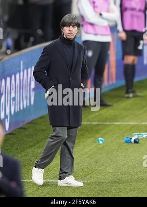 DFB-Headcoach Joachim Jogi LOEW, LÖW im Spiel RUMÄNIEN, Deutschland. , . WM Quali, Saison 2020/2021, 28. März 2021 in Bukarest, Bukarest, Rumänien. Quelle: Peter Schatz/Alamy Live News Stockfoto