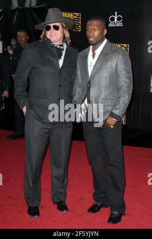 50 Cent, Val Kilmer bei den American Music Awards 2009 im Nokia Theater L.A. Live am 11, 22, 2009 in Los Angeles, ca. Stockfoto