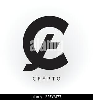Kryptowährung, digitale dezentrale Zahlungstechnologie Token Logo, Symbol, Symbol, Marke, Branchenidentität Stock Vektor