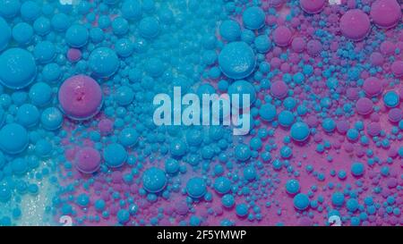 Bunte blau lila Blasen Oberfläche Tapete Themen Hintergrund, multicolor Raum Universum Konzept Stockfoto