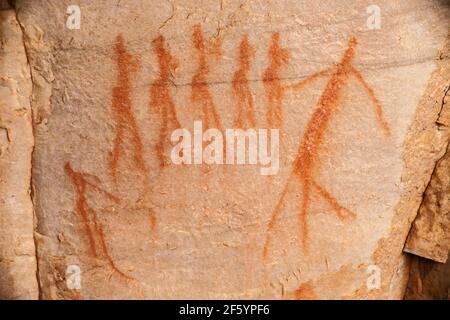 Cederberg San Rock Art 12877 Stockfoto