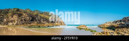 Die felsige Bucht von South Gorge, Point Lookout, North Stradbroke Island, Queensland, Australien Stockfoto