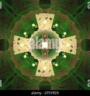 Geometrisches Modernes Keltisches Design - Flame Fractal Art Stockfoto