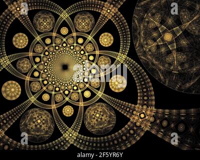 Flame Fractal Geometric Design Artwork Stockfoto