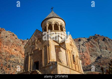 Burtelashen Kirche, der Heiligen Mutter Gottes gewidmet, eine berühmte mittelalterliche armenische Kirche in Noravank Kloster Komplex von Armenien Stockfoto