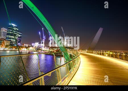 Perth Elizabeth Quay Bridge Stockfoto