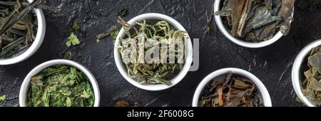 Essbare Algen, Meeresgemüse, Panorama-Banner Stockfoto