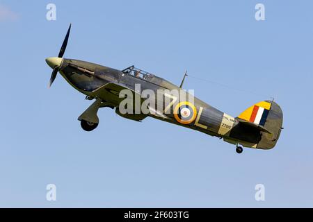 Hawker Sea Hurricane WW2 Kämpfer der RN Stockfoto