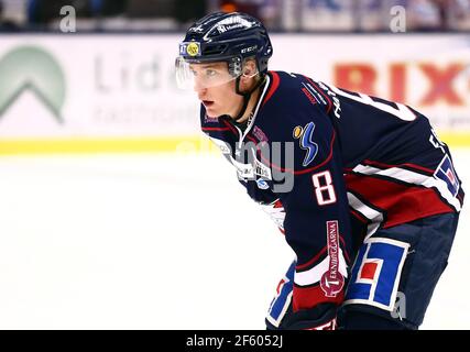 Gustav Forsling, Hockeyverein Linköping. Stockfoto