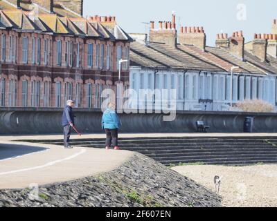 Sheerness, Kent, Großbritannien. März 2021, 29th. UK Wetter: Ein sonniger Morgen in Sheerness, Kent. Kredit: James Bell/Alamy Live Nachrichten Stockfoto