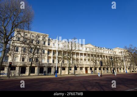 Carlton House Terrace, Institute of Contemporary Arts (ICA), The Mall, St. James's, London, Großbritannien Stockfoto