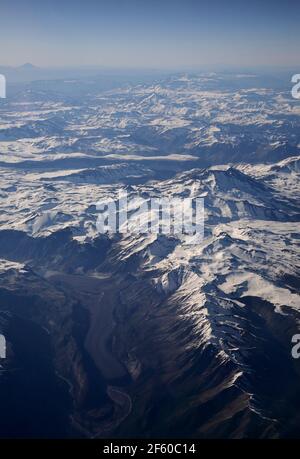Luftaufnahme des Vulkans Descabezado Grande, Chile Stockfoto