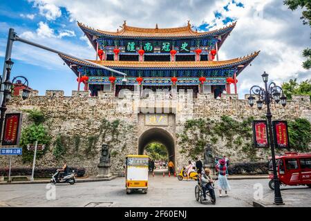 Dali China , 5. Oktober 2020 : Dali Altstadt Nordtor Ansicht in Dali Yunnan China Stockfoto