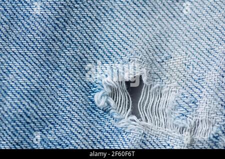 Denim Jeans Textur Hintergrund. Die Textur des Baumwollgewebes. Nahaufnahme. Stockfoto