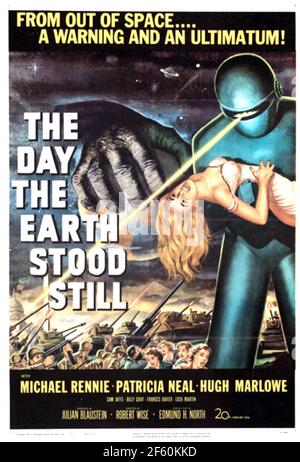 DER TAG, AN DEM DIE ERDE STAND NOCH 1951 20th Century Fox Film aka Farewell to the Master aka Journey to the Welt Stockfoto