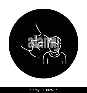 Farbsymbol für Eltern, die Kinder schikanieren. Menschenrechte. Kindesmissbrauch. Gewalt in der Familie. Registrieren Sie sich für Webseite, mobile App, Schaltfläche, Logo. Bearbeitbare Kontur Stock Vektor