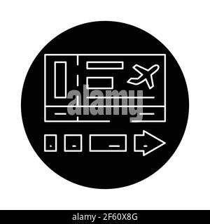 Symbol für die farbige Linie der Bordkarte. Registrieren Sie sich für Webseite, mobile App, Schaltfläche, Logo. Bearbeitbare Kontur. Stock Vektor