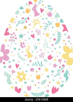 Osterei, frohe ostern Grußkarte, Vektor-Illustration Stock Vektor