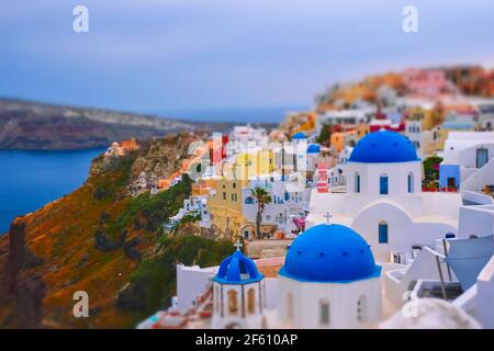 Berühmte griechische Touristenziel Oia, Griechenland Stockfoto