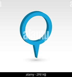 Kartenzeiger - 3D Vektorobjekt Stock Vektor
