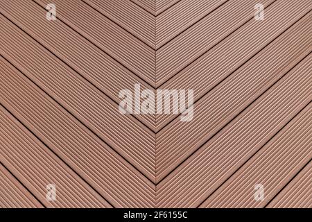 Brown wpc Material Verbundplatte für den Bau von Terrassen Stockfoto