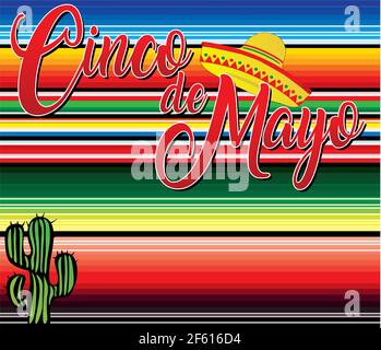 Cinco de Mayo Banner mexikanische Decke Stockfoto