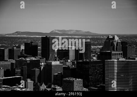 Blick vom Mont Royal Blick in Montreal Stockfoto