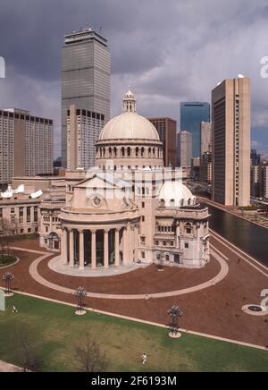 BOSTON, MASSACHUSETTS, USA - die erste Kirche Christi, Wissenschaftler, auch bekannt als die Mutterkirche der christlichen Wissenschaft. Stockfoto