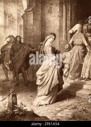 Faust und Margaret, aus Goethes Faust Stockfoto
