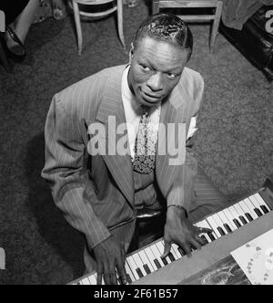 Nat King Cole, Amerikanischer Jazzmusiker Stockfoto