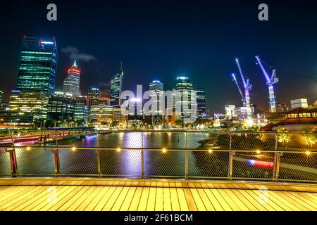 Elizabeth Quay Fußgängerbrücke Stockfoto