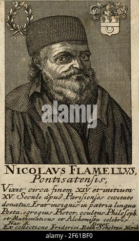 Nicolas Flamel, Französischer Schreiber Stockfoto