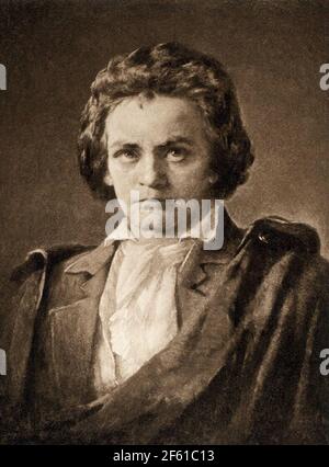 Ludwig van Beethoven, deutscher Komponist Stockfoto