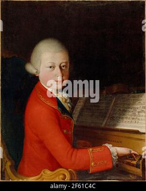 Wolfgang Amadeus Mozart, 13 Jahre Alt Stockfoto